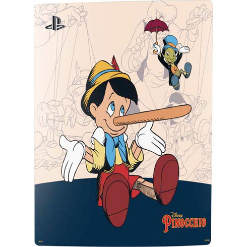 Disney Pinocchio and Jiminy Cricket PS5 Console Skin